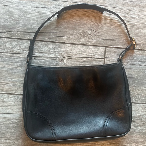 Coach Handbags - Coach Black Leather Small Shoulder Bag